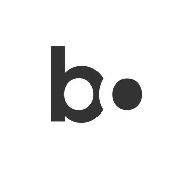 BO yaratıcı geometrik başlangıç tabanlı modern ve minimal logo. B harfi modaya uygun yazı tipleri.