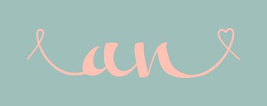 İlk düğün monogramı. Kaligrafi vektör çizimi. Sevgililer Günü posteri ve tebrik kartı için el yazısı ve logo tasarımı.