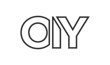 OIY logo design template with strong and modern bold text. Initial based vector logotype featuring simple and minimal typography. Trendy company identity. clipart