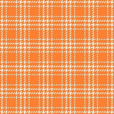 Canlı turuncu ve pastel mavi dereli ekose desenli. Tekstil tasarımı, moda, geçmiş ve ambalaj kağıtları için mükemmel. Modern ve stil sahibi geometrik doku.
