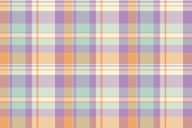 Ekim ayında kusursuz doku kontrolü, uluslararası vektör tartan tekstili. Doğulu kumaş arkaplan ekoseli ışık ve pastel renk paleti.