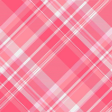 Tee tartsız tekstil, iç desenli ekose arka plan. Kırmızı ve beyaz renk paletinde etnik doku kumaş vektörü kontrolü.