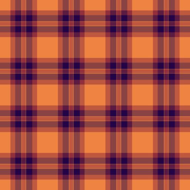 Canlı turuncu ve mor ekose desenli. Sonbahar tasarımları, tekstil baskıları, web sitesi geçmişi ya da sonbahar temalı projeler için mükemmel. Kusursuz tekrarlama dokusu görsel ilgi ve tarz ekler.
