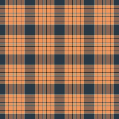 Görüntü kumaş ekose kontrolü, nostalji vektör tekstil modeli. Kırsal arkaplan tartan dokusu turuncu ve pastel renklerde pürüzsüz..