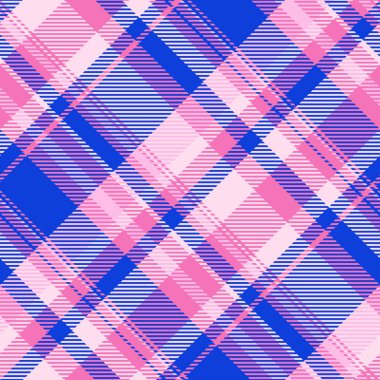 Canlı pembe köşeli ekose desen. Modern geometrik tekstil tasarımı, moda, web ve baskı projeleri için idealdir. Çarpıcı renk karşıtlığı göz alıcı ve dinamik bir etki yaratır.