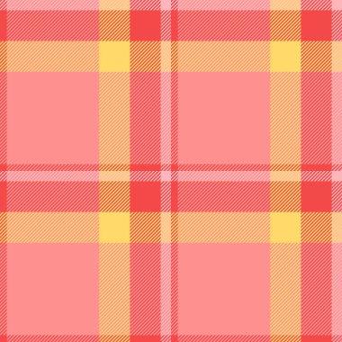 Canlı pembe, mercan ve altın rengi ekose desenli. Tekstil tasarımı, moda veya web sitesi geçmişi için mükemmel. Neşeli ve şık bir geometrik doku..
