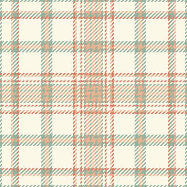Büyük kumaş tekstil vektörü, rahat, dikişsiz tartan arka plan. Eski dantel ve pastel renk paletinde ekoseli kontrol deseni indirimi.