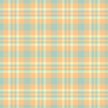 Endüstriyel kumaş şablonu kontrolü, seksi desensiz tartan. Işık ve kehribar renk paletinde bulanık arkaplan vektörü tekstili.