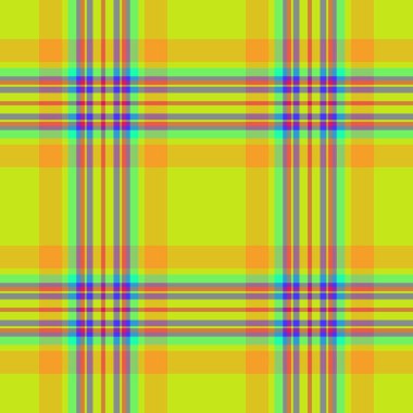 Vibrant multicolor plaid pattern.  Perfect for textile design, website backgrounds, or fashion projects. clipart