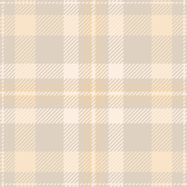 Noel süsü tartan geçmişini kontrol et, vektör dokusu örneği ver. Sanatsal dikişsiz ekose kumaş ışık ve kehribar renk paleti.