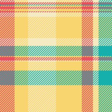 Tebrik çeki desensiz, yatak odası tekstil vektör ekoseli. Şapka deseni arkaplan kumaşı kehribar ve açık renk paleti ile tartan.