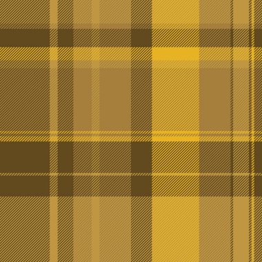 Sakin doku kontrolü, ergen kumaş arkaplan tartanı. Kehribar renk paletinde ekoseli ceket tekstil vektörü.