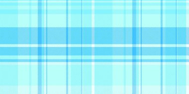 Ekose kumaş kumaş tartan, vektör tekstil arka planını dekore et. Cyan ve açık renk paletinde dünya çapında desen denetimi.