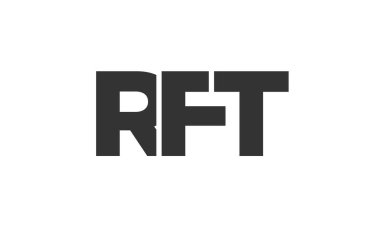 RFT logo tasarım şablonu güçlü ve modern kalın metinlerle. Basit ve minimal tipografi içeren ilk tabanlı vektör logosu. Moda şirket kimliği.