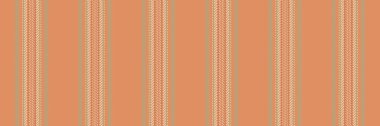 Yatağın arka planı dikey kumaş, web sitesi çizgili çizgiler tekstil. Soyun desenli vektör dokusu turuncu ve açık renk paletinde pürüzsüz.