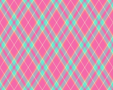 Canlı pastel ekose desenli pembe, yeşil ve gri. Tekstil tasarımı, hatıra defteri, web sitesi geçmişi ya da moda projeleri için mükemmel. Neşeli ve modern bir geometrik tekstil tasarımı.