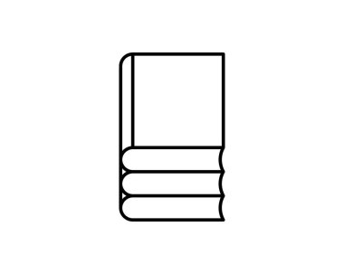 Üst üste dizilmiş üç kitabın basit ve cesur çizimi. Eğitim siteleri, kitap kulübü logoları ya da kütüphane tasarımları için mükemmel. Temiz, minimalist stil çok yönlülüğü garantiler.