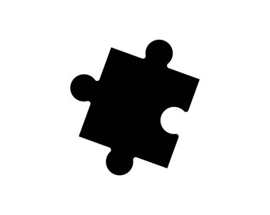 Parlak siyah yapboz parçası simgesi, web siteleri, uygulamalar ya da bağlantı ya da çözüm teması gerektiren sunumlar için mükemmel. Basit, modern tasarım minimalist projeler için idealdir.