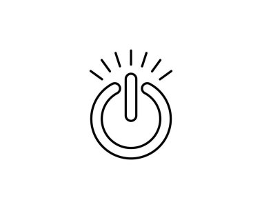 Temiz, minimalist güç ikonu grafiği yayılmış, aktivasyon ya da enerji öneriyor. Web sitesi tasarımı, uygulama arayüzleri, sunumlar ve teknikle ilgili projeler için ideal.