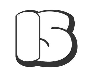 IŞİD logosu, balon komedi harfleri, graffiti stili siyah beyaz siluet şeklinde yuvarlak. Festival partisi, kişisel baş harfler, çocuklar için funky prinky ve web için trend anaokulu I ve S mektubu.