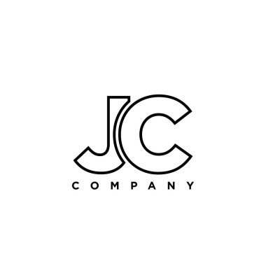 Moda harfi J ve C, JC logo tasarım şablonu. Şirket kimliği için asgari monogram tabanlı logotype.