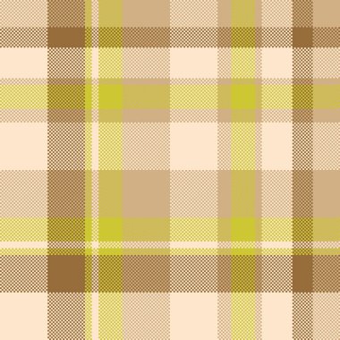 Havalı bej, kahverengi ve yeşil ekose desenli. Tekstil tasarımı, web sitesi geçmişi veya moda projeleri için mükemmel.