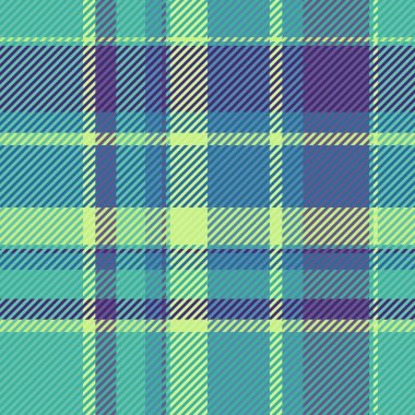 Çevrimiçi geçmiş kontrolü kumaşı, karışık vektör tartan ekose. Güzel tekstil deseni, gök mavisi ve cyan renk paletinde dikişsiz desen.