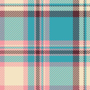 Mavi, pembe ve krem rengi pastel ekoseli desenler. Tekstil tasarımları, moda, hatıra defteri, web siteleri ve daha fazlası için mükemmel..
