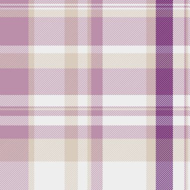 Bej, mor ve beyaz renkli, zarif pastel ekose desenli. Tekstil tasarımı, moda veya web sitesi geçmişi için mükemmel.
