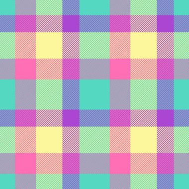 Canlı pastel ekose desenli. Tekstil tasarımı, kırtasiye malzemeleri ya da web sitesi geçmişi için ideal. Tatlı, neşeli renkler eğlenceli, modern bir his yaratır. Bahar ya da yaz projeleri için mükemmel