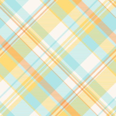 Canlı pastel ekose desenli sarı, turuncu ve deniz mavisi. Tekstil tasarımı, web sitesi geçmişi ya da moda projeleri için mükemmel. Temiz, modern stil yaz ve tazeliği çağrıştırıyor..