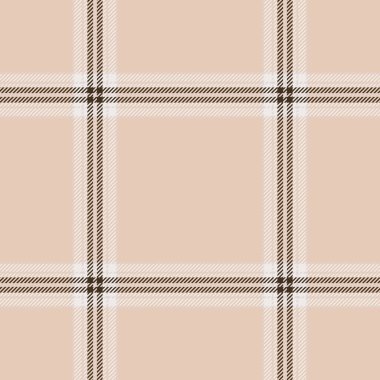 Elegant neutral plaid pattern.  Perfect for fashion, textile, and website backgrounds.  Subtle design with soft beige and brown tones creates a sophisticated aesthetic. clipart