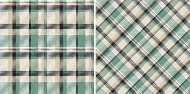 Ekose vektör desenli, dikişsiz kumaş arkaplan dokusunu kontrol et. Doğa renklerinde ayarlanmış. Nötr renk paleti.