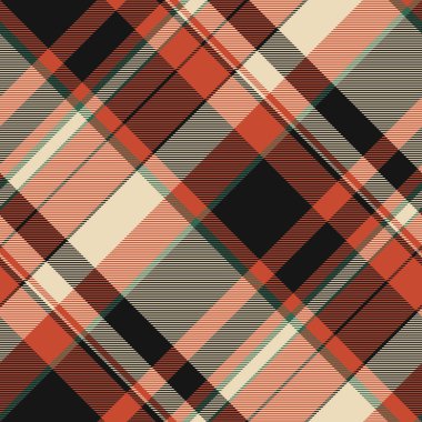 Sıcak sonbahar tonlarında çapraz ekoseli desen. Tekstil tasarımı, web sitesi geçmişi veya moda projeleri için mükemmel.