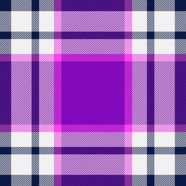 Vibrant purple and pink plaid pattern.  Perfect for textiles, fashion, and website backgrounds.  Striking diagonal lines create a dynamic design. clipart