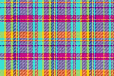 Geniş tartansız desen, vektör ekose kumaş. Eps tekstil kontrol arka plan dokusu gök mavisi ve pembe renk paleti.