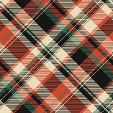 Çapraz ekoseli desenleri sıcak sonbahar tonlarında stil edin. Tekstil tasarımı, moda veya web sitesi geçmişi için mükemmel. Canlı renkler ve keskin hatlar modern ama klasik bir his yaratır..