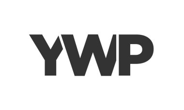 YWP logo tasarım şablonu güçlü ve modern kalın metin ile. Basit ve minimal tipografi içeren ilk tabanlı vektör logosu. Moda şirket kimliği.