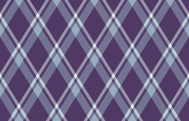 Mor, gri ve beyaz renklerde zarif çapraz ekoseli desen. Tekstil tasarımı, web sitesi geçmişi ya da gelişmiş geometrik dokuya ihtiyaç duyan her proje için mükemmel..
