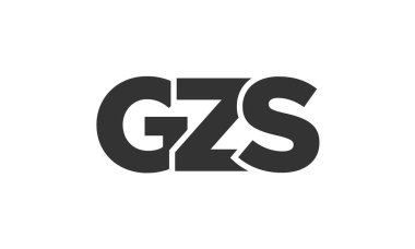 GZS logo tasarım şablonu güçlü ve modern kalın metinlerle. Basit ve minimal tipografi içeren ilk tabanlı vektör logosu. Moda şirket kimliği.
