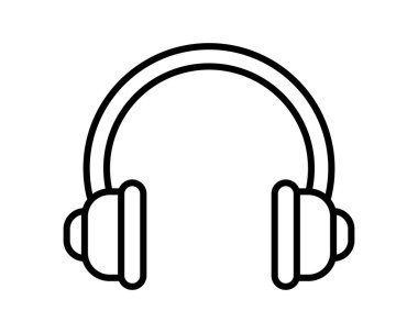 Temiz, cesur kulaklık tasviri ikonu. Basit, modern bir ses sembolüne ihtiyaç duyan web siteleri, uygulamalar ve sunumlar için mükemmel..