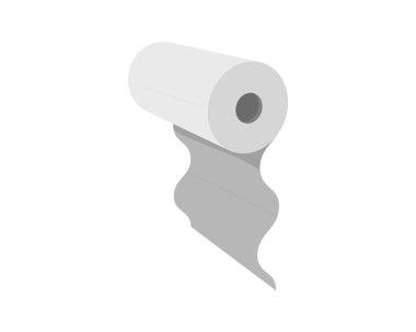 Kağıt havlu rulosunun temiz, minimalist bir çizimi. İnternet siteleri, uygulamalar veya temizlik, hijyen veya ev malzemeleriyle ilgili pazarlama materyalleri için mükemmel..