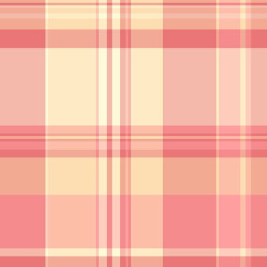 Peçete kumaşsız vektör, tekstil desenli tartan. Kırmızı ve açık renk paleti ile doğu şablonu kontrol arkaplan ekoseli.