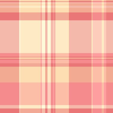 Napkin fabric seamless vector, down textile texture tartan. Oriental check pattern background plaid in red and light colors palette. clipart