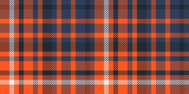 Canlı turuncu ve lacivert herringbone desenli. Tekstil tasarımı, moda, sonbahar projeleri ya da web sitesi geçmişi için mükemmel. Kusursuz tekrar ile modern geometrik tasarım.