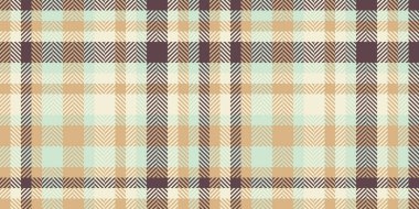 Güzel tekstil, dikişsiz desen, örnek arkaplan tartan dokusu. Soyun vektör kumaşı ekoseyi turuncu ve bej renk paletiyle kontrol et.