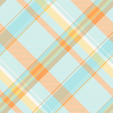 Pastel turuncu, sarı ve deniz mavisi şeklinde soyut çapraz ekoseli desenler. Tekstil tasarımı, web sitesi geçmişi veya modern markalaşma projeleri için mükemmel..