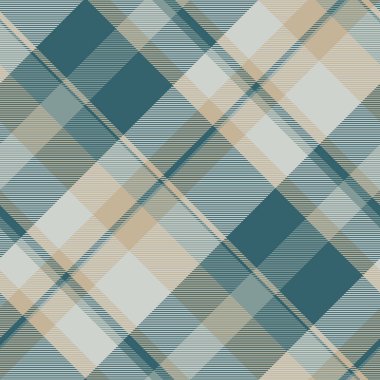 Xmas desenli dikişsiz tartan, ekoseli kumaş. Pastel ve cyan renk paletinde arka plan kumaş tekstil vektörü ticareti.