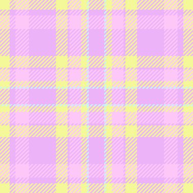 Süslü şablon deseni, doğum günü kartı, tekstil tartan arkaplan. Yün kumaş ekoseli ekoseli vektör ışık ve kireç rengi paletinde.