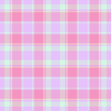 Manzara desenli ekoseli, güçlü, dikişsiz tartan kumaş. Britanya arkaplan tekstil dokusu vektörü ışık ve beyaz renk paleti.